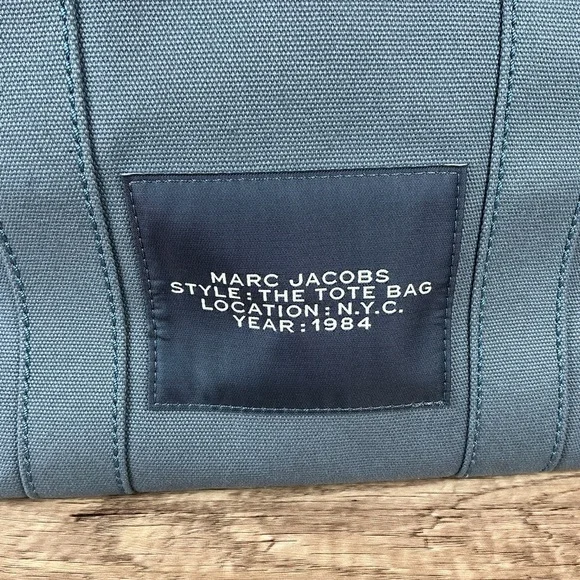 Marc Jacobs Medium Blue Shadow The Tote Canvas‎ Bag - Picture 12 of 16